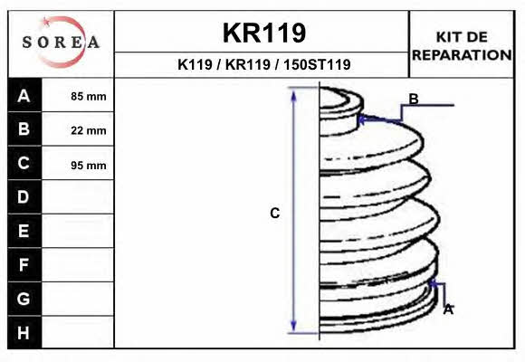 EAI KR119 Пыльник приводного вала KR119: Отличная цена - Купить в Польше на 2407.PL!