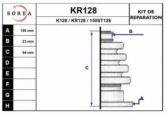 EAI KR128 Пыльник приводного вала KR128: Отличная цена - Купить в Польше на 2407.PL!