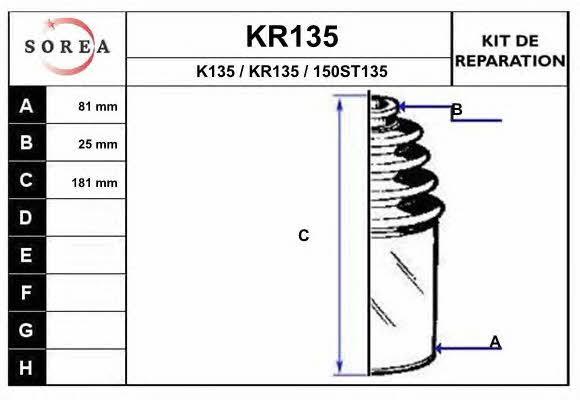 EAI KR135 Пыльник приводного вала KR135: Отличная цена - Купить в Польше на 2407.PL!
