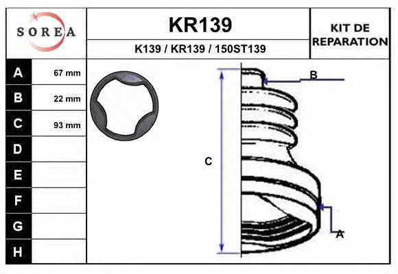 EAI KR139 Пильник привідного валу KR139: Купити у Польщі - Добра ціна на 2407.PL!