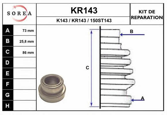 EAI KR143 Bellow, driveshaft KR143: Buy near me in Poland at 2407.PL - Good price!