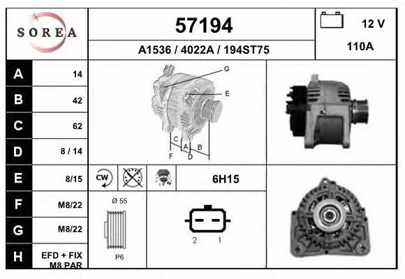 EAI 57194 Alternator 57194: Dobra cena w Polsce na 2407.PL - Kup Teraz!