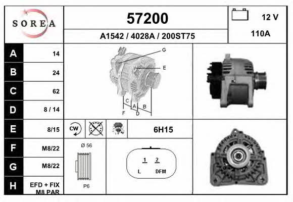 EAI 57200 Alternator 57200: Buy near me in Poland at 2407.PL - Good price!