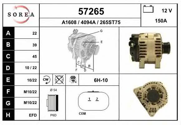 EAI 57265 Alternator 57265: Buy near me in Poland at 2407.PL - Good price!