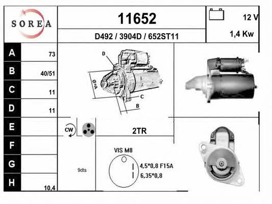EAI 11652 Starter 11652: Buy near me in Poland at 2407.PL - Good price!