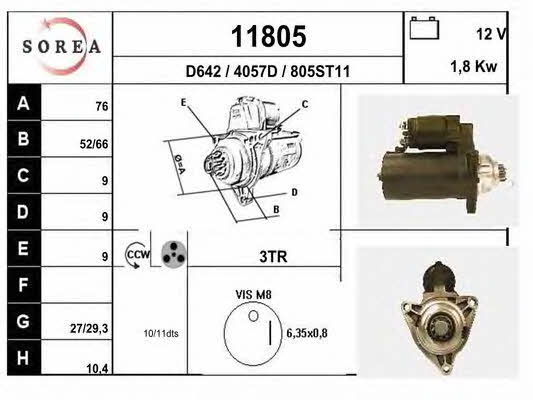 EAI 11805 Starter 11805: Buy near me in Poland at 2407.PL - Good price!