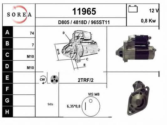 EAI 11965 Anlasser 11965: Kaufen Sie zu einem guten Preis in Polen bei 2407.PL!