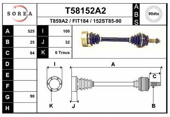 EAI T58152A2 Antriebswelle T58152A2: Kaufen Sie zu einem guten Preis in Polen bei 2407.PL!