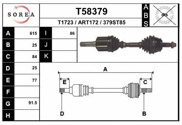 EAI T58379 Drive shaft T58379: Buy near me in Poland at 2407.PL - Good price!