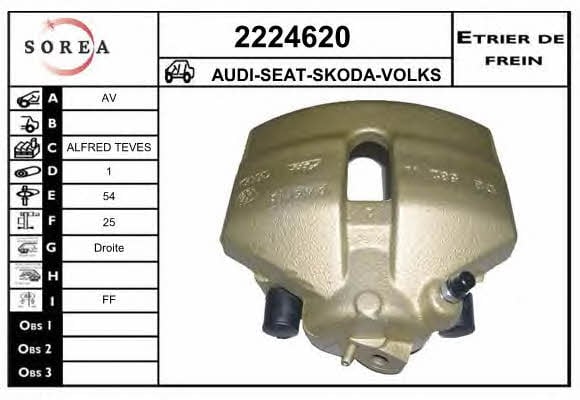 EAI 2224620 Brake caliper front right 2224620: Buy near me in Poland at 2407.PL - Good price!