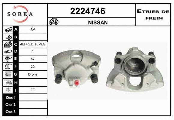 EAI 2224746 Brake caliper front right 2224746: Buy near me in Poland at 2407.PL - Good price!