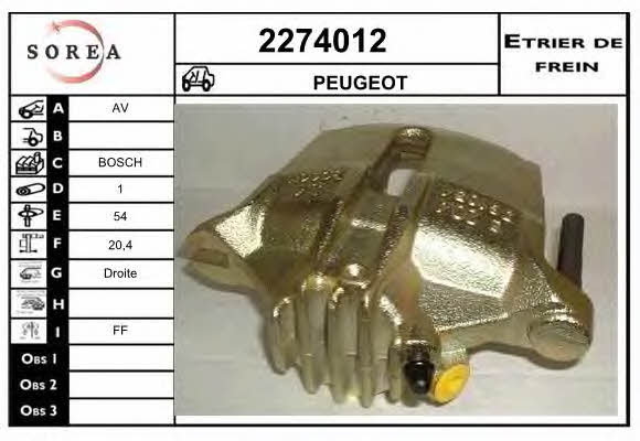 EAI 2274012 Brake caliper front right 2274012: Buy near me in Poland at 2407.PL - Good price!