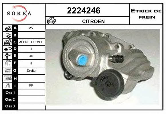 EAI 2224246 Суппорт тормозной 2224246: Отличная цена - Купить в Польше на 2407.PL!