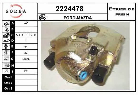 EAI 2224478 Brake caliper front right 2224478: Buy near me in Poland at 2407.PL - Good price!