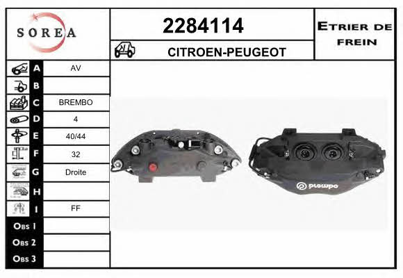 EAI 2284114 Brake caliper front right 2284114: Buy near me in Poland at 2407.PL - Good price!