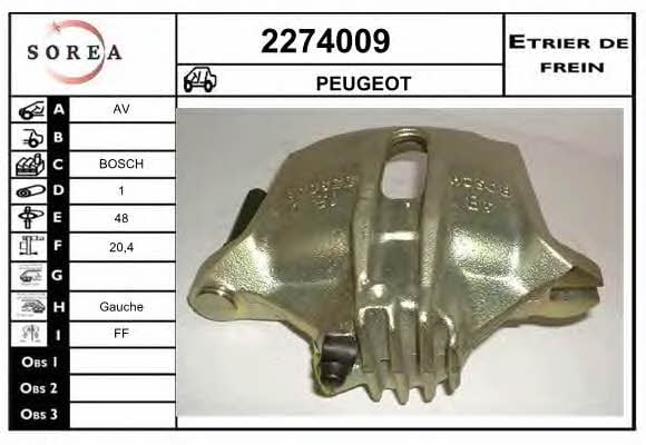 EAI 2274009 Brake caliper 2274009: Buy near me in Poland at 2407.PL - Good price!