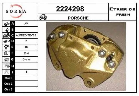 EAI 2224298 Brake caliper front right 2224298: Buy near me in Poland at 2407.PL - Good price!