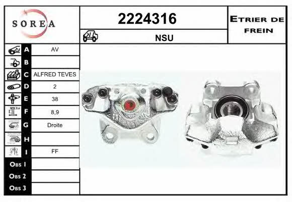 EAI 2224316 Brake caliper 2224316: Buy near me in Poland at 2407.PL - Good price!