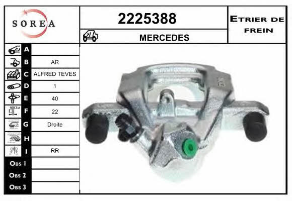 EAI 2225388 Brake caliper rear right 2225388: Buy near me in Poland at 2407.PL - Good price!