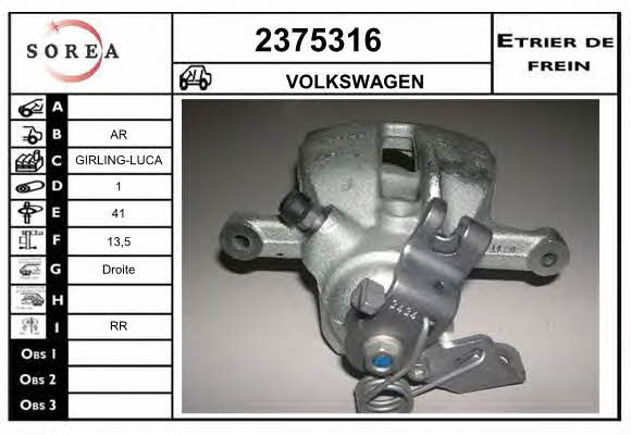 EAI 2375316 Суппорт тормозной задний правый 2375316: Отличная цена - Купить в Польше на 2407.PL!