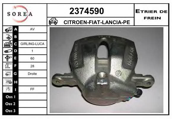 EAI 2374590 Brake caliper front right 2374590: Buy near me in Poland at 2407.PL - Good price!