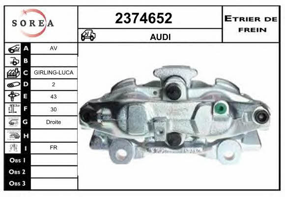 EAI 2374652 Brake caliper front right 2374652: Buy near me in Poland at 2407.PL - Good price!