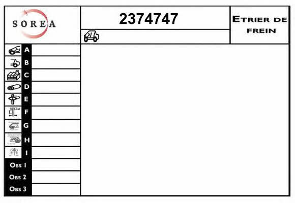 EAI 2374747 Супорт гальмівний передній лівий 2374747: Приваблива ціна - Купити у Польщі на 2407.PL!