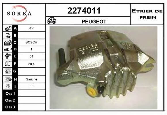 EAI 2274011 Brake caliper front left 2274011: Buy near me at 2407.PL in Poland at an Affordable price!
