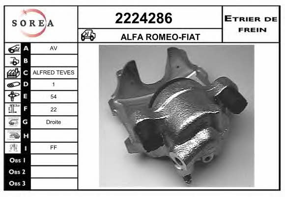 EAI 2224286 Brake caliper front right 2224286: Buy near me at 2407.PL in Poland at an Affordable price!