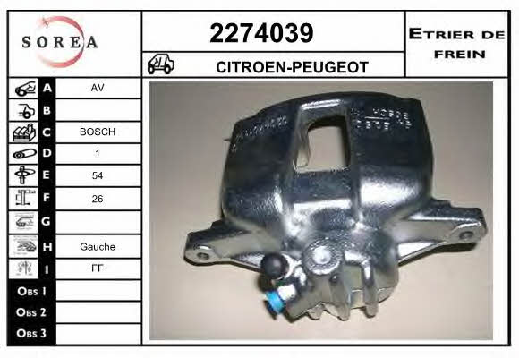 EAI 2274039 Суппорт тормозной 2274039: Отличная цена - Купить в Польше на 2407.PL!
