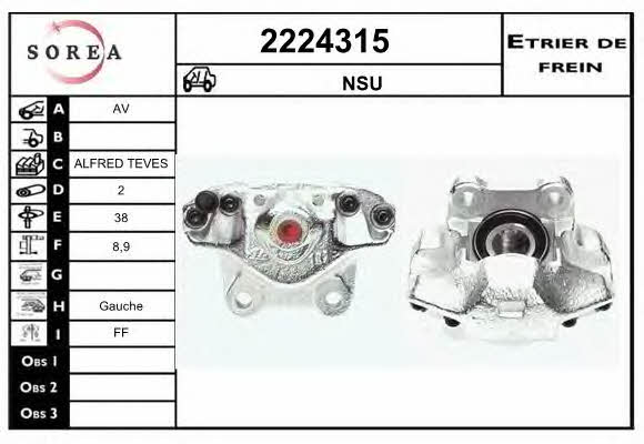EAI 2224315 Суппорт тормозной 2224315: Отличная цена - Купить в Польше на 2407.PL!