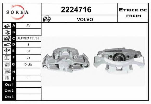 EAI 2224716 Brake caliper front right 2224716: Buy near me in Poland at 2407.PL - Good price!