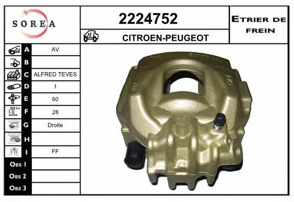 EAI 2224752 Brake caliper front right 2224752: Buy near me in Poland at 2407.PL - Good price!