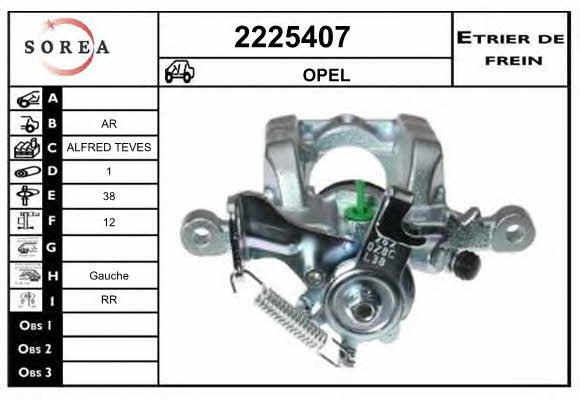EAI 2225407 Brake caliper rear left 2225407: Buy near me in Poland at 2407.PL - Good price!