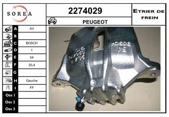 EAI 2274029 Brake caliper front left 2274029: Buy near me in Poland at 2407.PL - Good price!