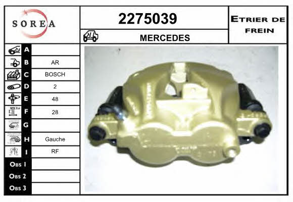 EAI 2275039 Brake caliper rear left 2275039: Buy near me in Poland at 2407.PL - Good price!