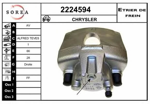 EAI 2224594 Brake caliper front right 2224594: Buy near me in Poland at 2407.PL - Good price!