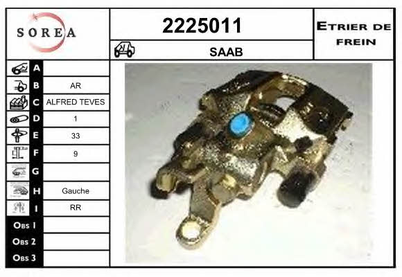 EAI 2225011 Brake caliper rear left 2225011: Buy near me in Poland at 2407.PL - Good price!