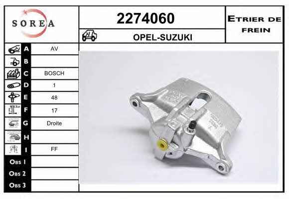 EAI 2274060 Bremssattel vorne rechts 2274060: Kaufen Sie zu einem guten Preis in Polen bei 2407.PL!