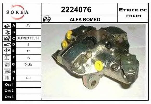 EAI 2224076 Brake caliper front right 2224076: Buy near me at 2407.PL in Poland at an Affordable price!