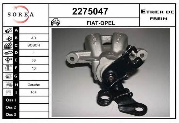 EAI 2275047 Brake caliper rear left 2275047: Buy near me in Poland at 2407.PL - Good price!