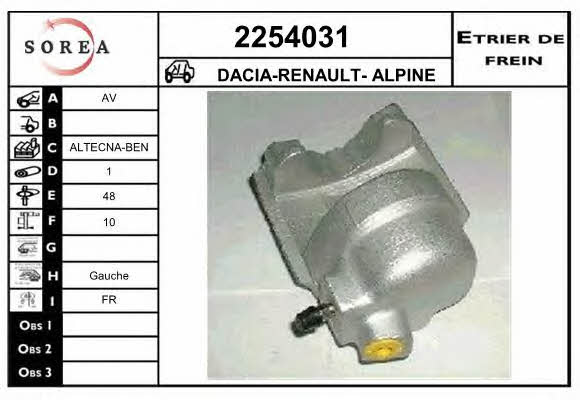 EAI 2254031 Brake caliper front left 2254031: Buy near me at 2407.PL in Poland at an Affordable price!