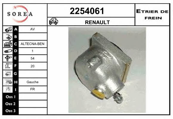 EAI 2254061 Brake caliper 2254061: Buy near me in Poland at 2407.PL - Good price!