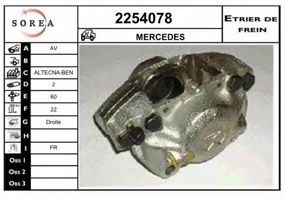EAI 2254078 Brake caliper 2254078: Buy near me in Poland at 2407.PL - Good price!