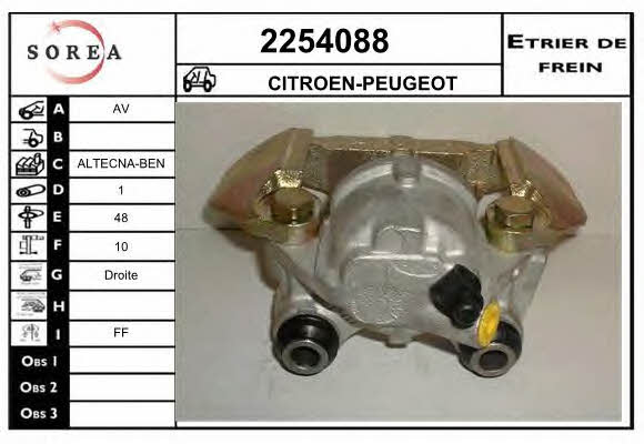 EAI 2254088 Brake caliper front right 2254088: Buy near me in Poland at 2407.PL - Good price!