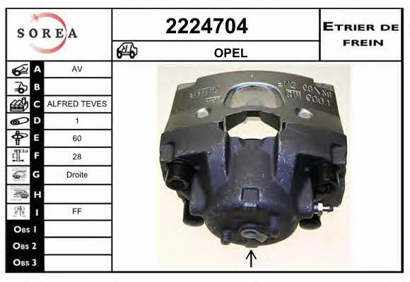 EAI 2224704 Brake caliper front right 2224704: Buy near me in Poland at 2407.PL - Good price!