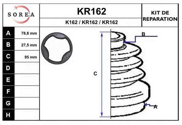 EAI KR162 Bellow set, drive shaft KR162: Buy near me in Poland at 2407.PL - Good price!