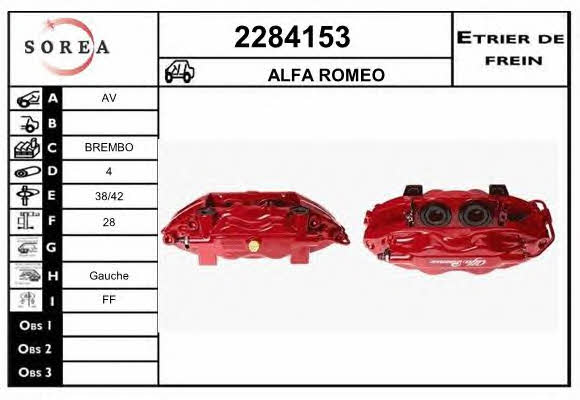 EAI 2284153 Brake caliper front left 2284153: Buy near me in Poland at 2407.PL - Good price!