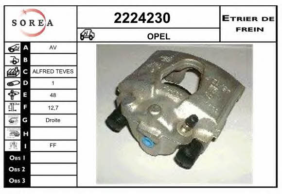 EAI 2224230 Brake caliper front right 2224230: Buy near me in Poland at 2407.PL - Good price!