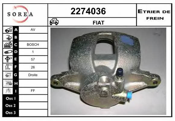 EAI 2274036 Brake caliper 2274036: Buy near me in Poland at 2407.PL - Good price!